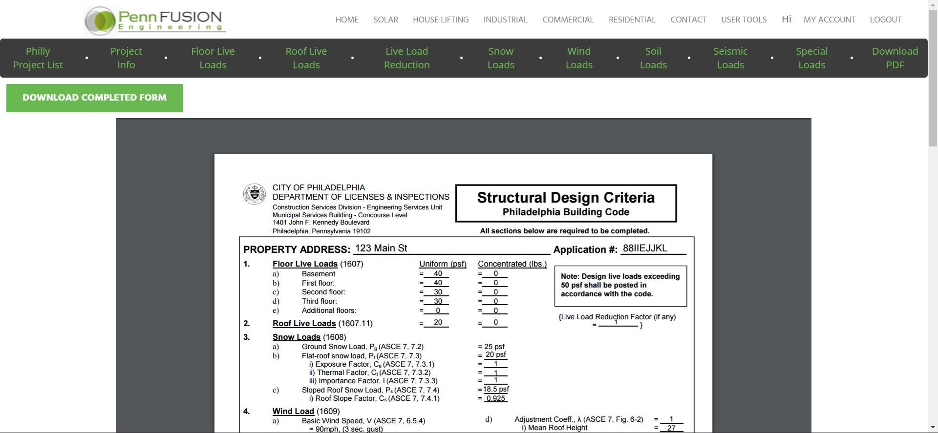 Philadelphia Design Criteria Form Wizard